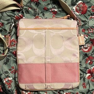 Coach Pink Signature Crossbody Bag